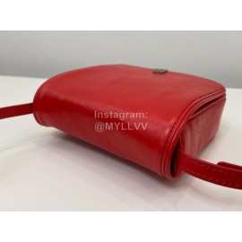 Balenciaga Soft Cowhide Crossbody Flap Bag Red