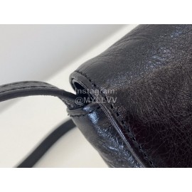 Balenciaga Soft Black Cowhide Crossbody Flap Bag