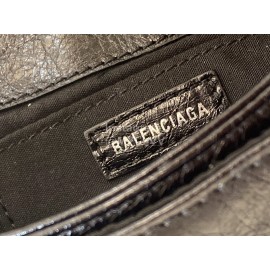 Balenciaga Soft Black Cowhide Crossbody Flap Bag