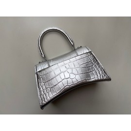 Balenciaga Large Crocodile Leather Hourglass Handbag Crossbody Bag