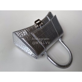 Balenciaga Large Crocodile Leather Hourglass Handbag Crossbody Bag