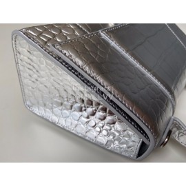 Balenciaga Large Crocodile Leather Hourglass Handbag Crossbody Bag