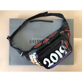 Balenciaga Graffiti Sheepskin Beltpack Black