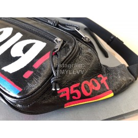 Balenciaga Graffiti Sheepskin Beltpack Black