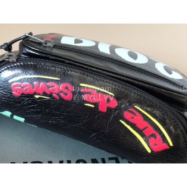 Balenciaga Graffiti Sheepskin Beltpack Black