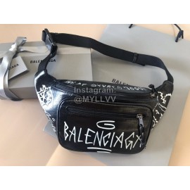 Balenciaga Fashion Graffiti Cowhide Beltpack Black