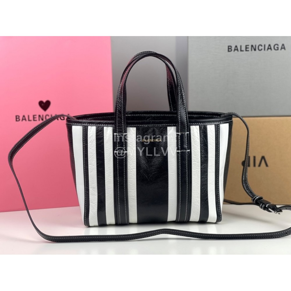 Balenciaga Striped Leather Messenger Bag Handbag