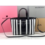 Balenciaga Striped Leather Messenger Bag Handbag