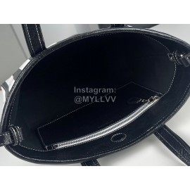 Balenciaga Striped Leather Messenger Bag Handbag