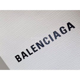 Balenciaga Fashion Graffiti Cowhide Shopping Handbag White