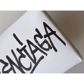 Balenciaga Fashion Graffiti Cowhide Shopping Handbag White