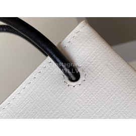 Balenciaga Fashion Graffiti Cowhide Shopping Handbag White