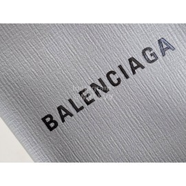 Balenciaga Fashion Graffiti Cowhide Shopping Handbag Gray