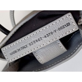 Balenciaga Fashion Graffiti Cowhide Shopping Handbag Gray