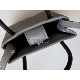 Balenciaga Fashion Graffiti Cowhide Shopping Handbag Gray