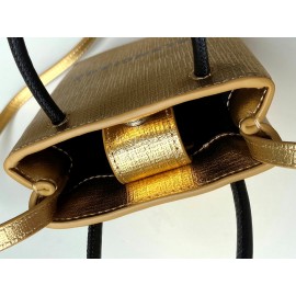 Balenciaga Fashion Cowhide Shopping Handbag Gold