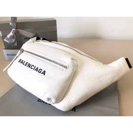 Balenciaga Fashion Sheepskin Waist Bag White