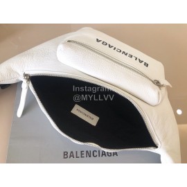 Balenciaga Fashion Sheepskin Waist Bag White
