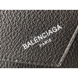 Balenciaga Lychee Grain Cowhide Long Zipper Wallet