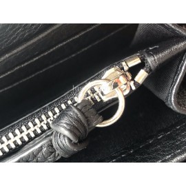 Balenciaga Lychee Grain Cowhide Long Zipper Wallet