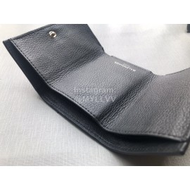 Balenciaga Lychee Grain Cowhide Three Fold Wallet