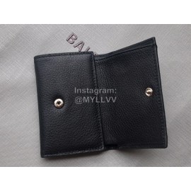 Balenciaga Lychee Grain Cowhide Three Fold Wallet