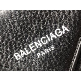 Balenciaga Lychee Grain Cowhide Three Fold Wallet