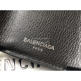 Balenciaga Lychee Grain Cowhide Three Fold Wallet