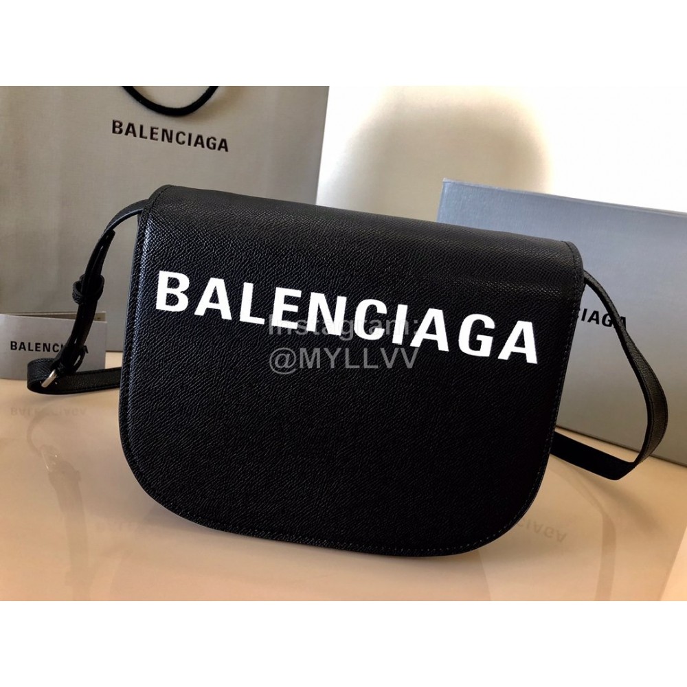 Balenciaga Black Cowhide Crossbody Flap Bag