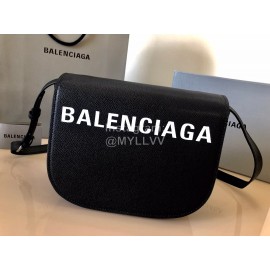 Balenciaga Black Cowhide Crossbody Flap Bag