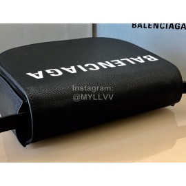 Balenciaga Black Cowhide Crossbody Flap Bag