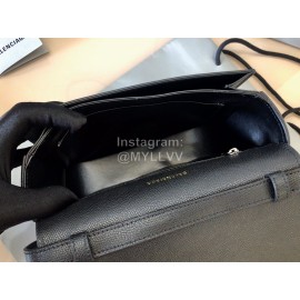 Balenciaga Black Cowhide Crossbody Flap Bag