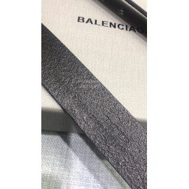 Balenciaga Fashion Leather Gold Buckle 30mm Belts Black