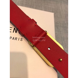 Balenciaga Fashion Leather Gold Buckle 30mm Belts Red