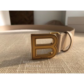 Balenciaga Hourglass Leather Vintage Copper Buckle 30mm Belts Khaki