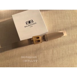 Balenciaga Hourglass Leather Vintage Copper Buckle 30mm Belts Khaki