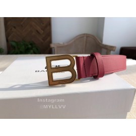 Balenciaga Hourglass Leather Vintage Copper Buckle 30mm Belts Red