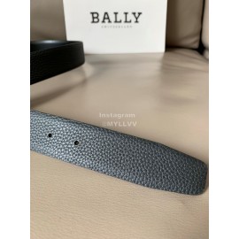 Bally Astori Calf Leather Silver Pin Buckle 34mm Belt 