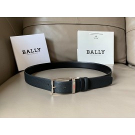 Bally Astori Calf Leather Silver Pin Buckle 34mm Belt 
