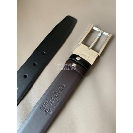 Bally Astori Black Calf Leather Pin Buckle 34mm Belt 