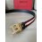 Bally Calf Leather Stripe Gold B Buckle 34mm Belt Red
