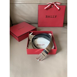 Bally Fashion Calf Leather Metal Buckle 34mm Leisure Belt Coffee