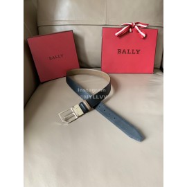 Bally Fashion Calf Leather Metal Buckle 34mm Leisure Belt Coffee