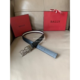 Bally Calf Leather Canvas Stripe Bb Buckle 34mm Belt