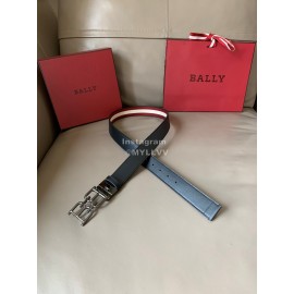 Bally Calf Leather Canvas Stripe Bb Buckle 34mm Belt Red