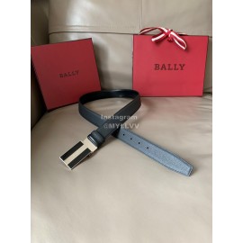 Bally Calf Leather Enamel Buckle 34mm Leisure Belt For Men