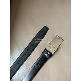 Bally Calf Leather Enamel Buckle 34mm Leisure Belt For Men