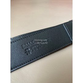 Bally Canvas Jacquard Metal Silver Pin Buckle 40mm Belt Red