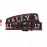 Bally Canvas Jacquard Metal Black Pin Buckle 40mm Belt Red