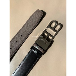 Bally Calf Leather Metal Silver Bb Buckle 35mm Belt For Men Coffee